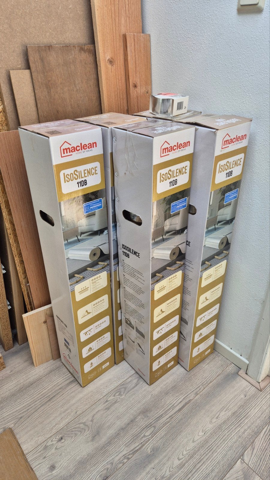 Maclean Isosilence 11dB ondervloer 42m² Nieuw in verpakking, Ophalen, Overige materialen, 30 cm of meer, 50 tot 150 cm