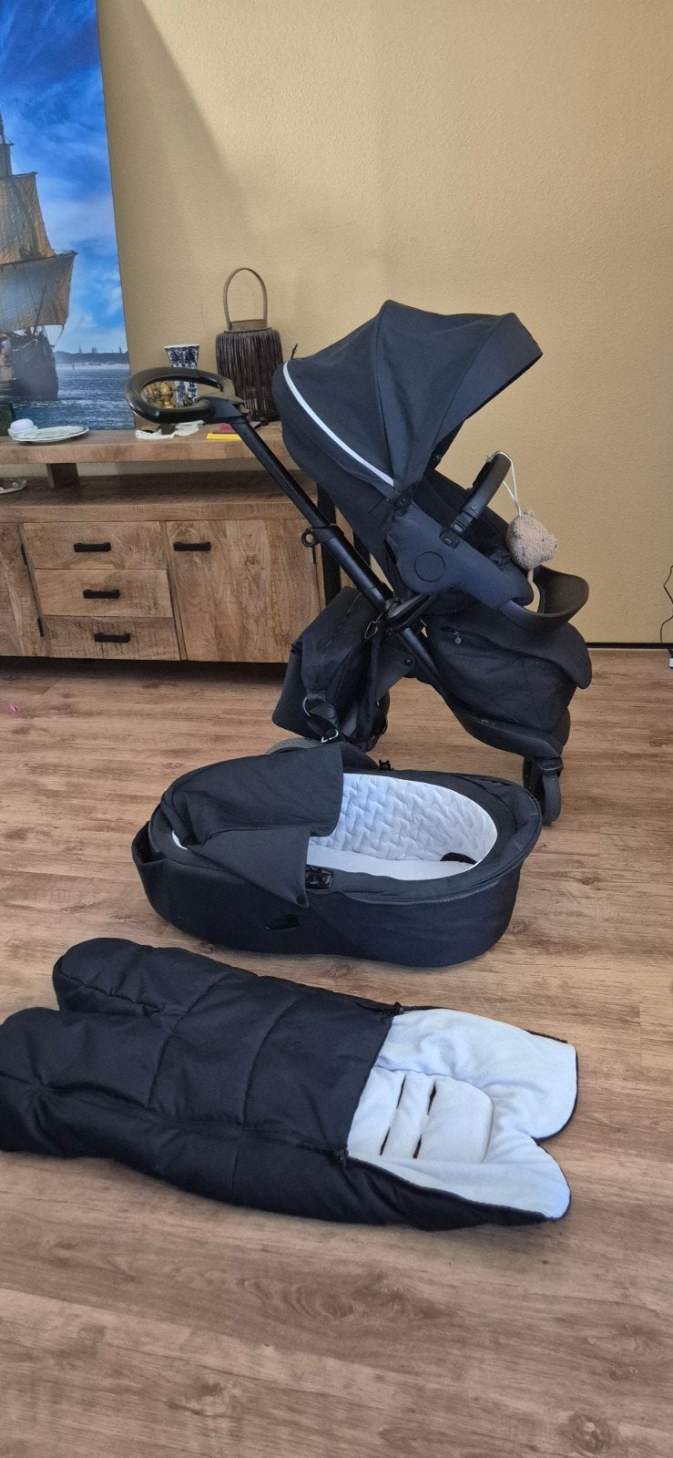 Stokke Kinderwagen met Reiswieg, Voetenzak en Tas - Compleet, Kinderen en Baby's, Kinderwagens en Combinaties, Overige merken