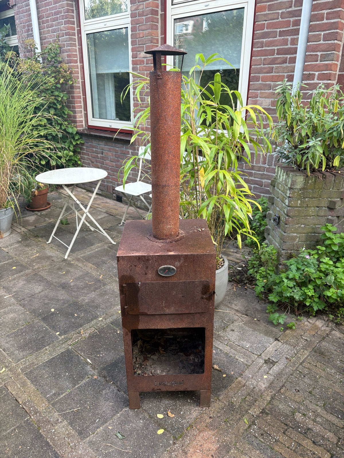 Lanterfant Tuinkachel met Pizzaoven - Opknapper, Ophalen, Gebruikt, Vuurton