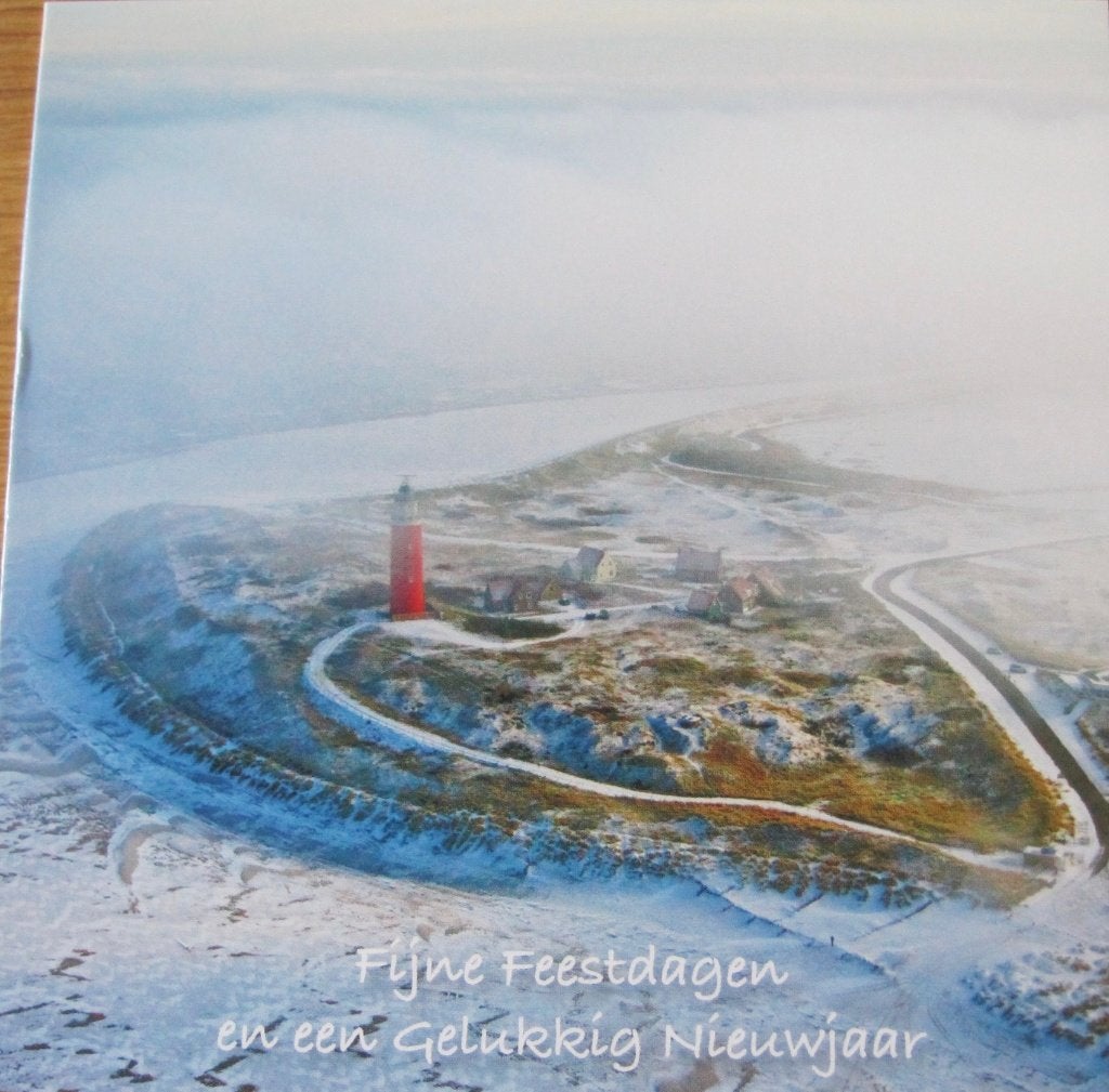 Fijne feestdagen - Texel met vuurtoren - nieuw, Verzamelen, Verzenden, 1980 tot heden, Ongelopen, Overige thema's