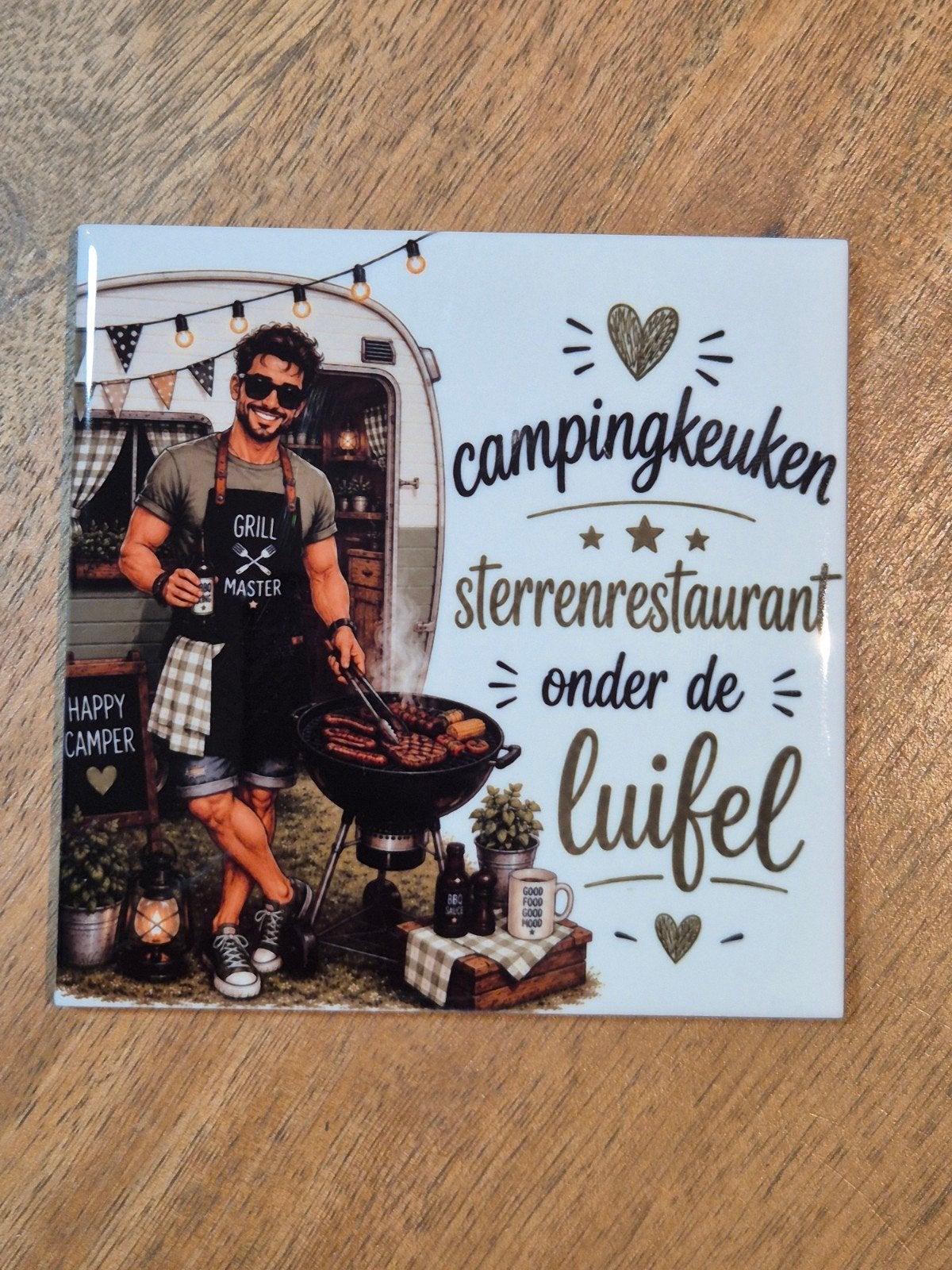 Leuke kampeer tegeltjes met spreuken, Ophalen, Nieuw