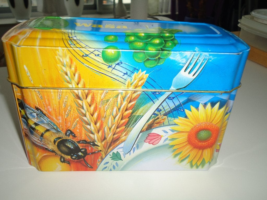 blik voor knackebrood  van wasa 20 x 12.5 x 8.5 cm, Verzamelen, Blikken, Ophalen of Verzenden, Zo goed als nieuw, Overige, Overige merken