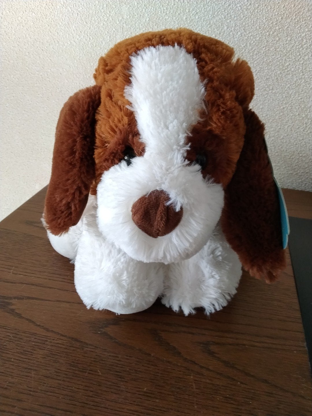 Big Hugs Hond Knuffel - Bruin/Wit zittend 23 cm, Overige merken, Middelgroot (20 tot 80 cm), Bruin, Hond