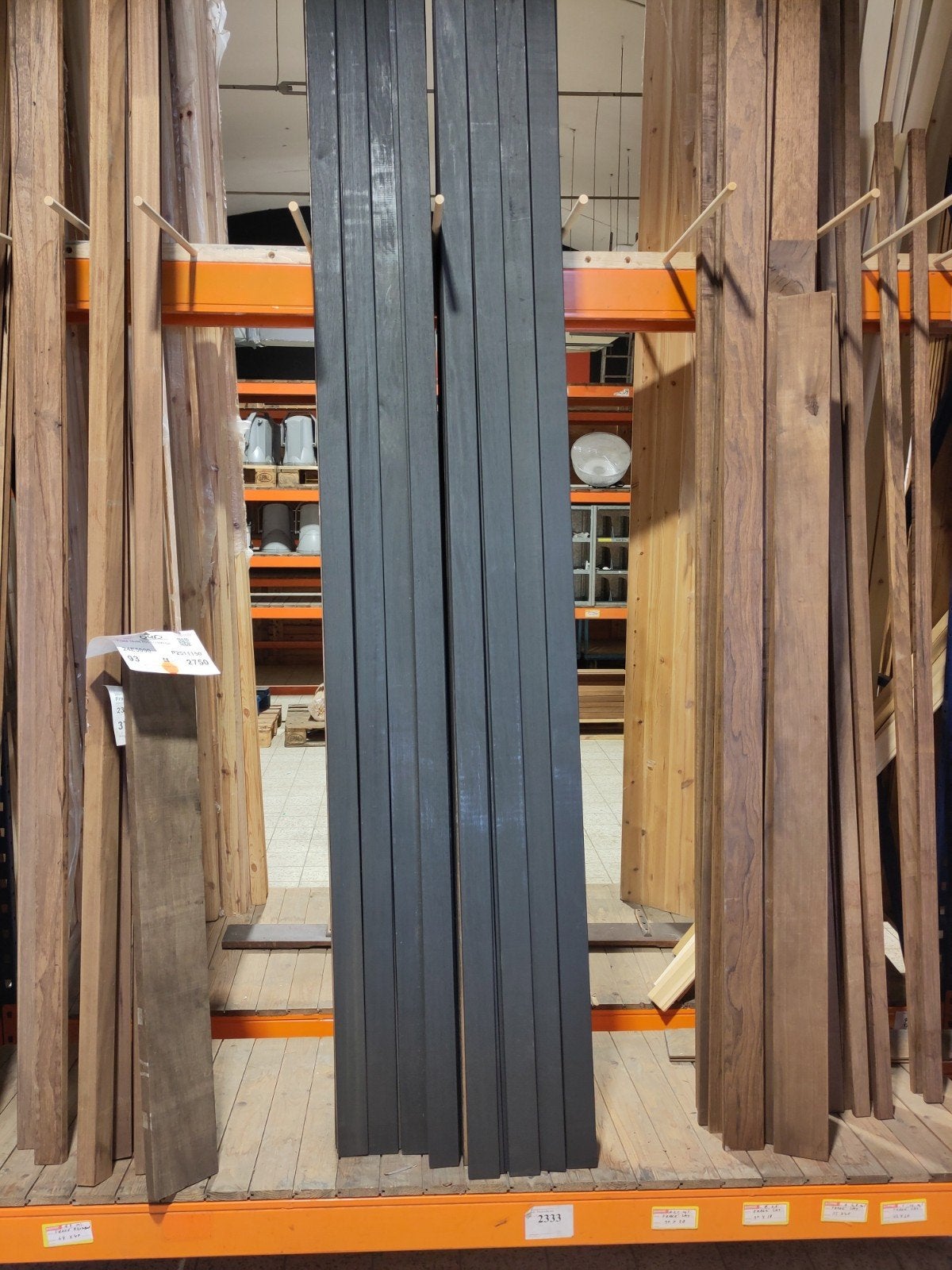Partij zwarte Fraké gevelbekleding 18 x 66 x 2750 mm, Ophalen, Gebruikt, 25 tot 50 mm, Plank
