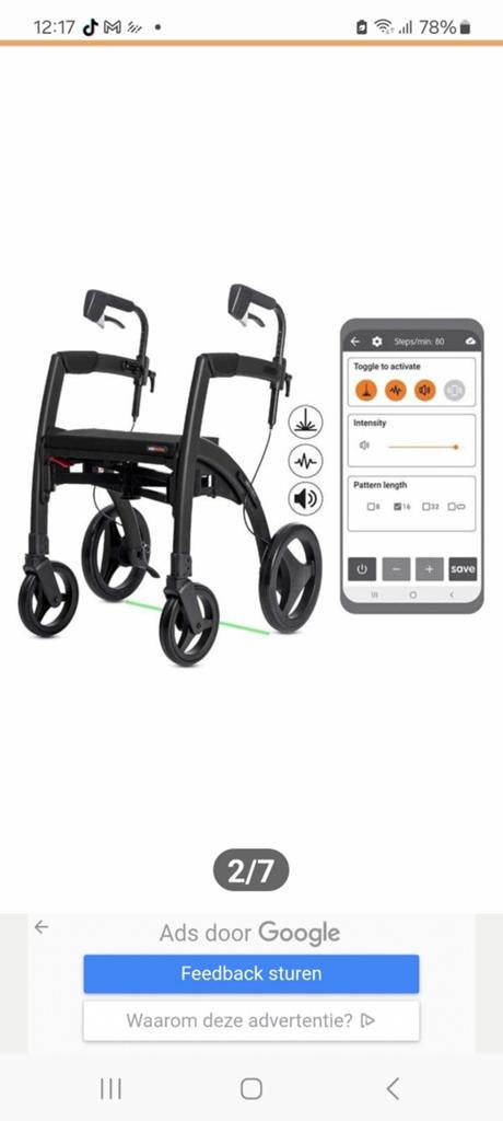 Rhythm Rollz motion  parkinson  rollator rolstoel, Ophalen of Verzenden