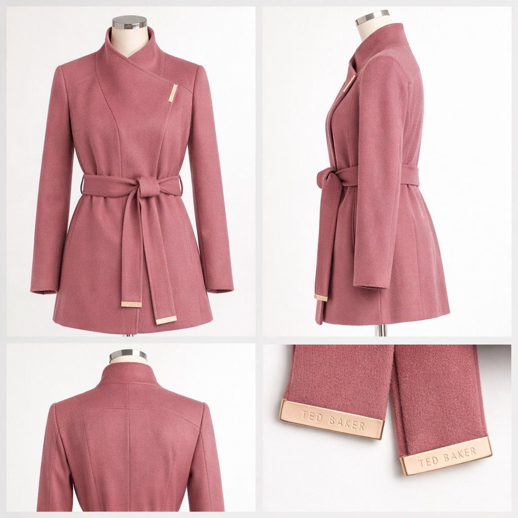 Ted Baker Dusty Pink Wollen Wikkeljas - Nieuw, Ophalen of Verzenden, Nieuw, Maat 38/40 (M), Roze