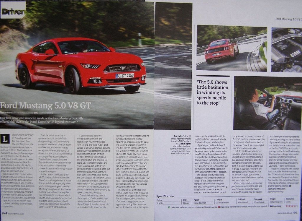 Ford Mustang 5.0 V8 (6th gen) S-550 ? 23x autotest lezen, Ophalen, Gelezen, Ford