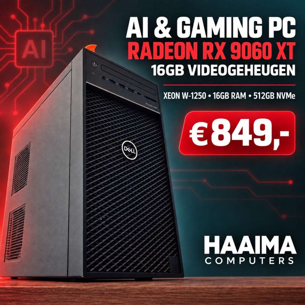 Dell Precision AI & Gaming PC – RX 9060 XT 16GB, Niet ingevuld, Niet ingevuld, Refurbished, Ophalen of Verzenden