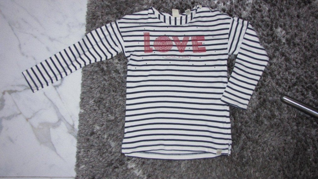 128 SCOTCH R'BELLE streep sweater, Ophalen of Verzenden, Zo goed als nieuw, Meisje, Trui of Vest