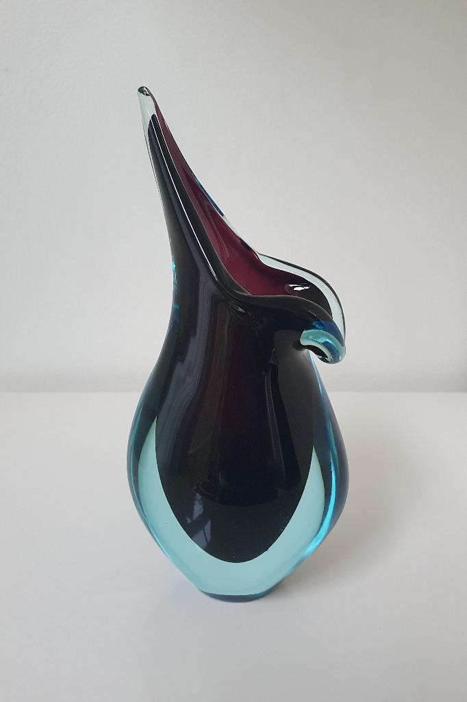 Prachtig vaasje van Murano gemaakt met Sommerso techniek, Overige kleuren, Verzenden, Nieuw, Glas