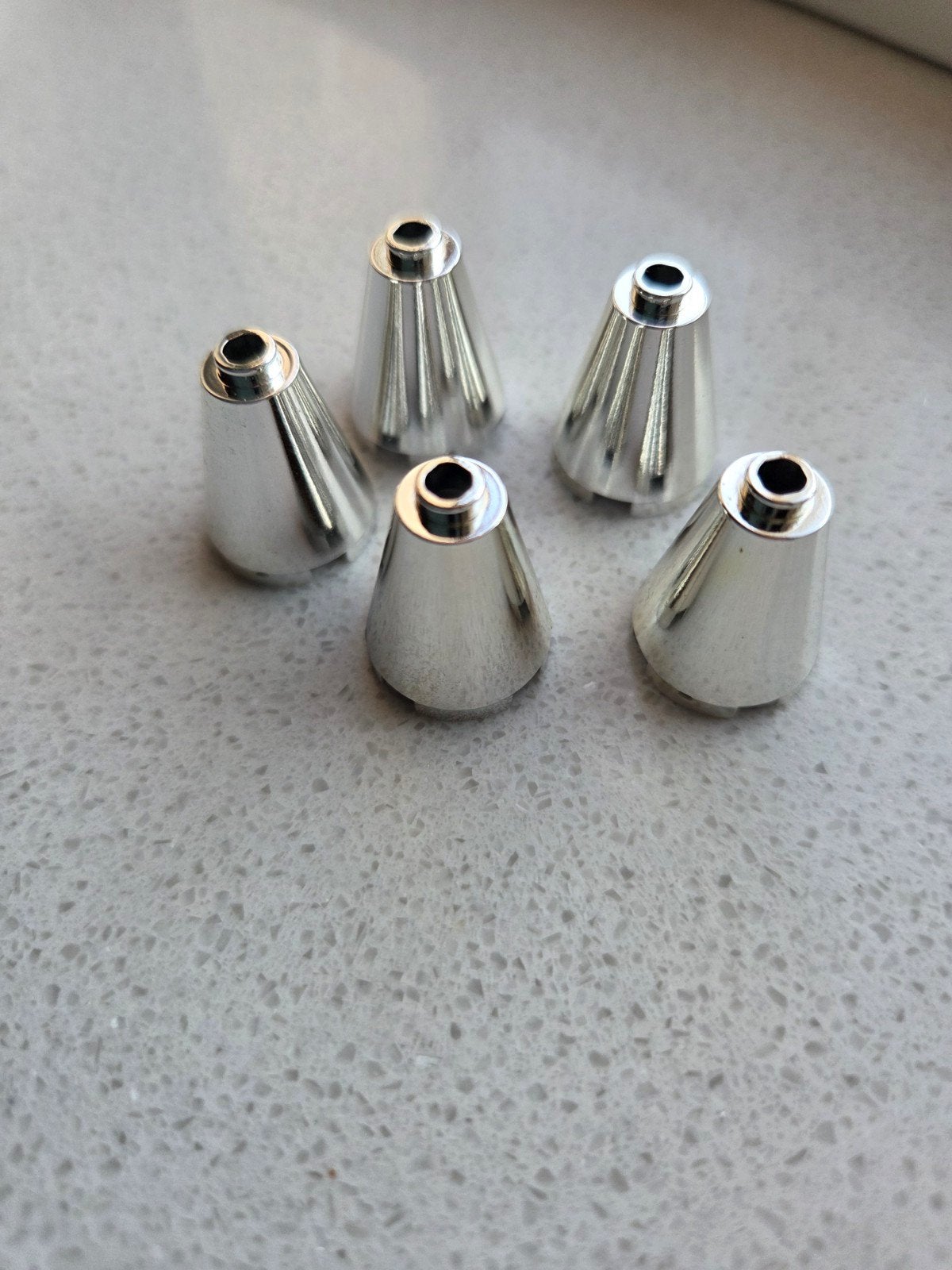 5 LEGO Chrome Zilver Pionnen - Zeldzame Onderdelen, Ophalen of Verzenden, Zo goed als nieuw, Losse stenen, Lego