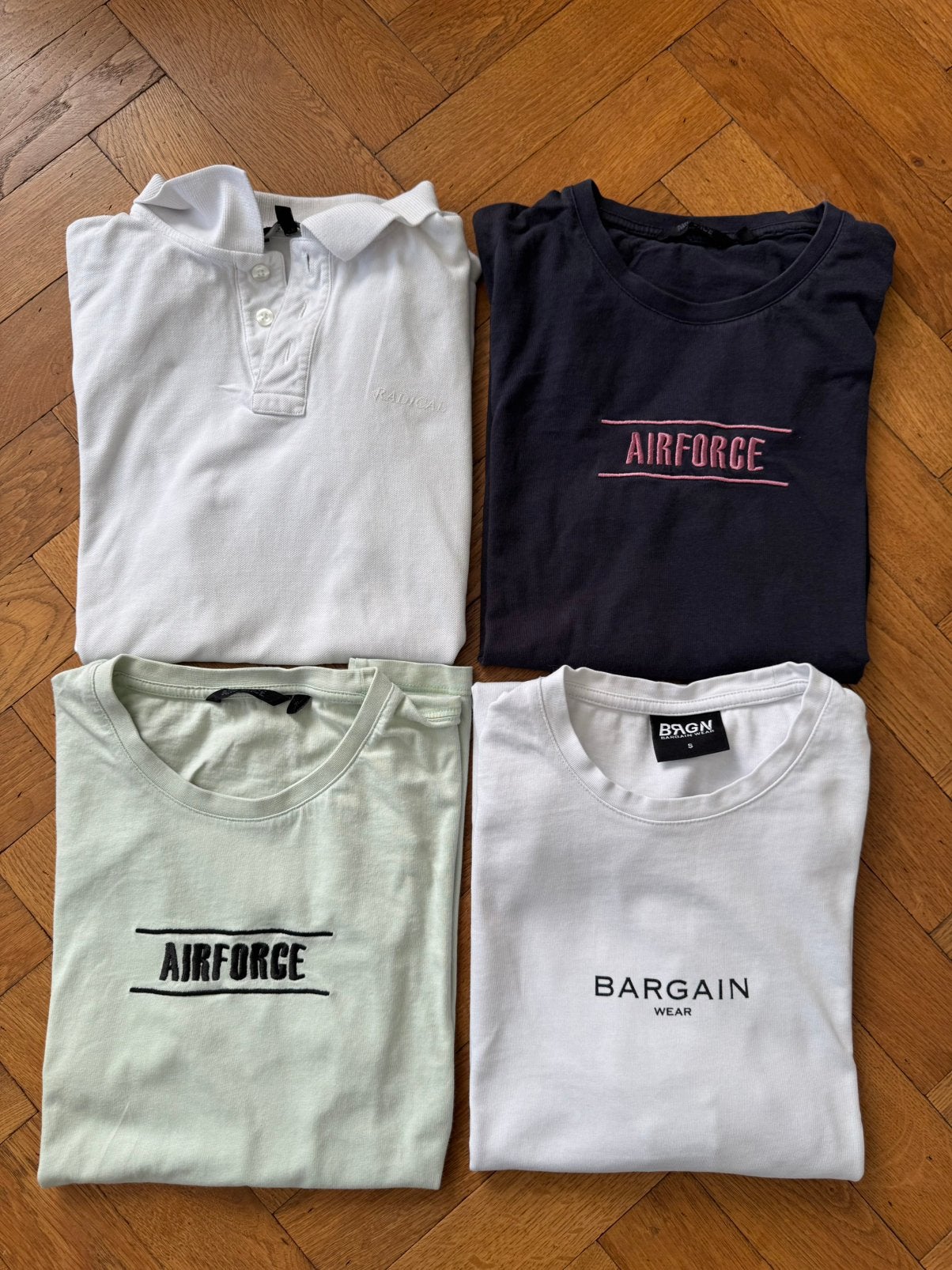 Pakket 4 shirts, Airforce, Bargain en Radical maat S, Ophalen of Verzenden, Zo goed als nieuw