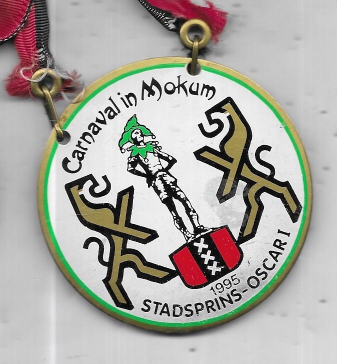 CARNAVAL IN MOKUM AMSTERDAM MEDAILLE NR 1, Ophalen of Verzenden, Overige materialen, Nederland