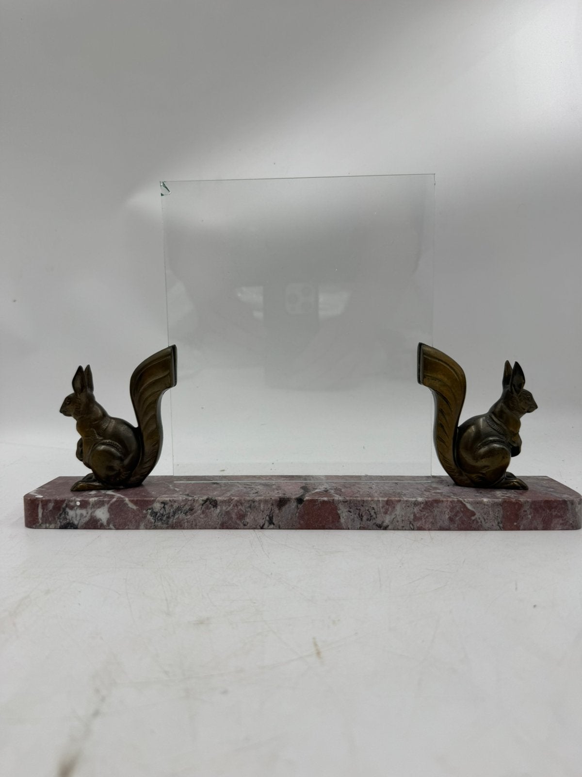 Franse Art Déco Fotolijst Eekhoorns - Marmer & Brons, Antiek en Kunst, Ophalen of Verzenden