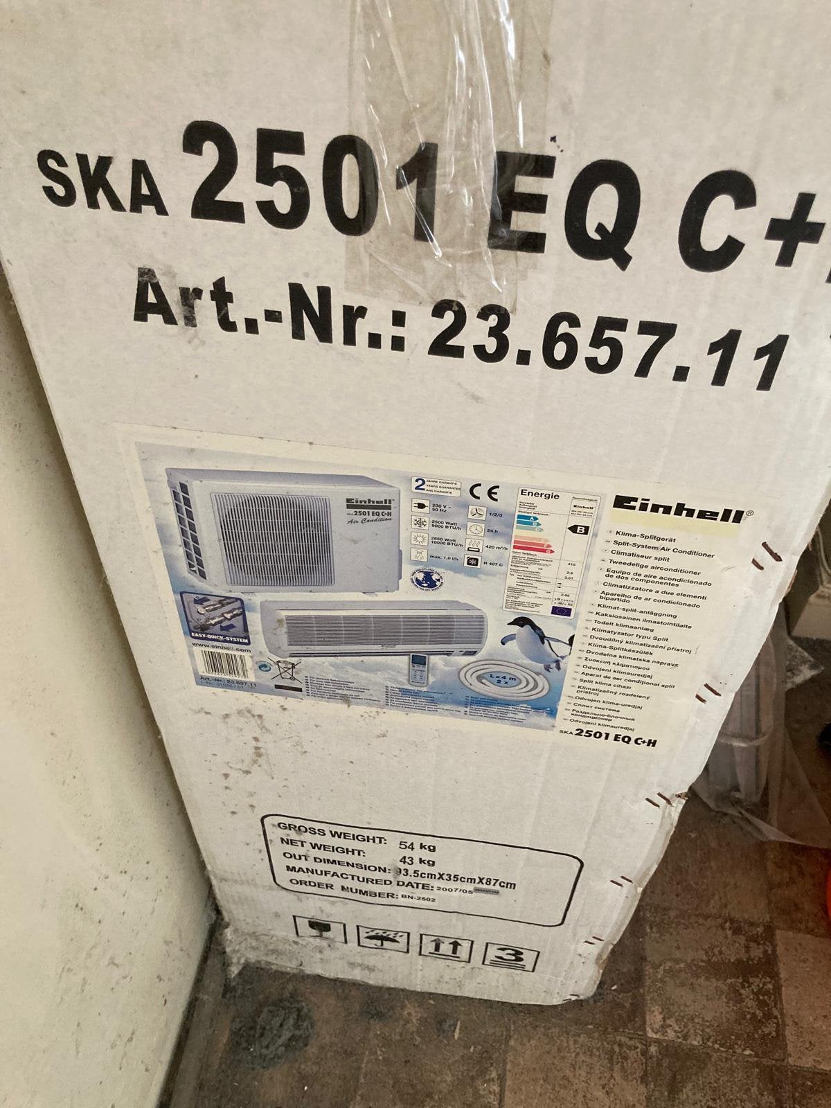 Airc einhell nieuw in doos, Ophalen, Koelen en Ontvochtigen, 2 snelheden, Nieuw