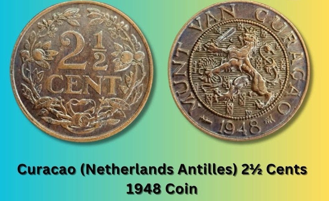 Curacao 2½ Cent munt 1948 teab, Postzegels en Munten, Ophalen of Verzenden