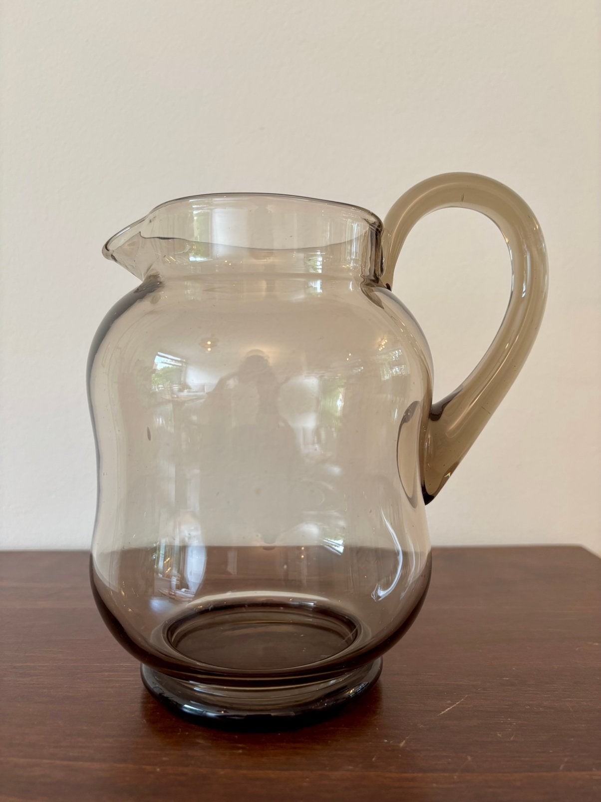 Vintage rookglazen waterkan - WJ Rozendaal, Ophalen of Verzenden