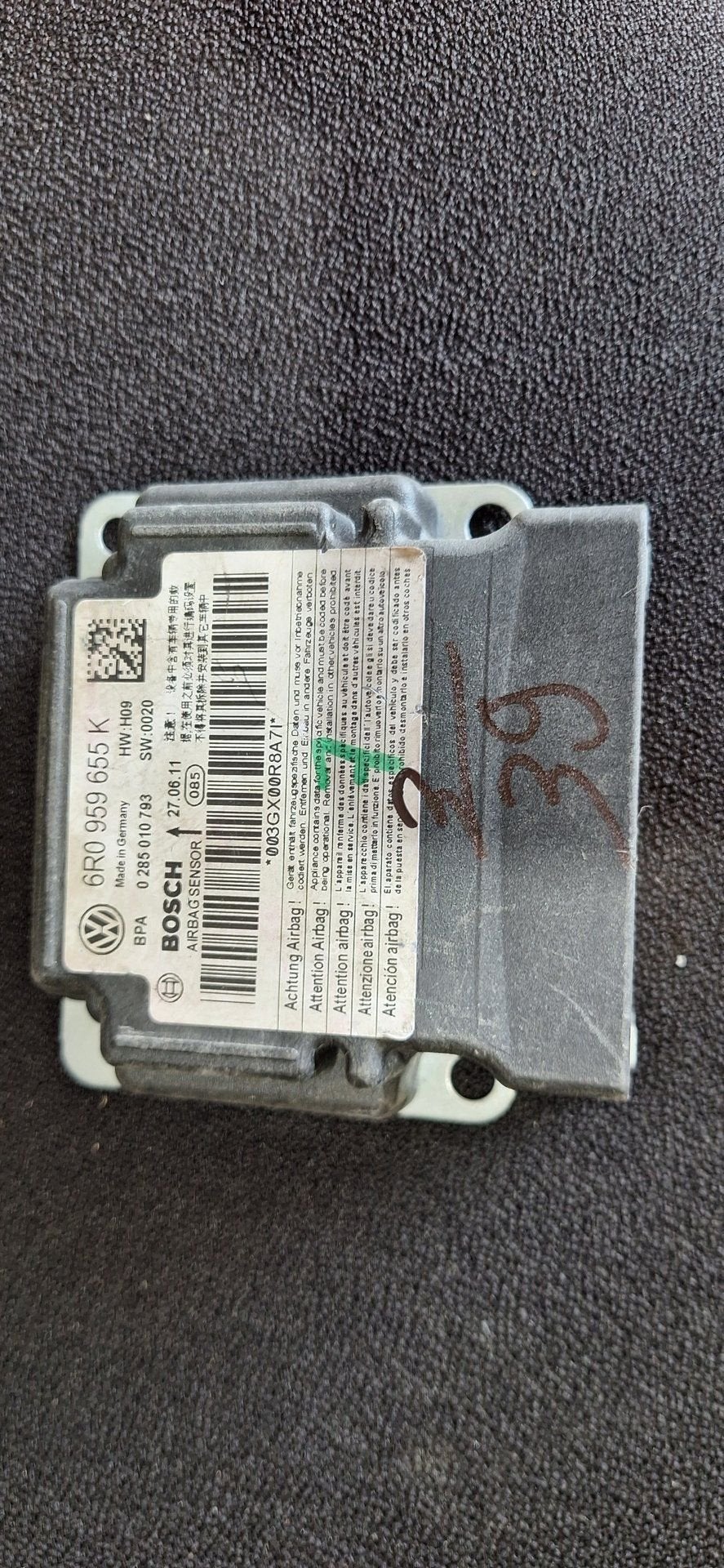 Originele Airbag Stuurmodule Computer Sensor VW Polo 6R - 6R, Gebruikt, -, Volkswagen, -