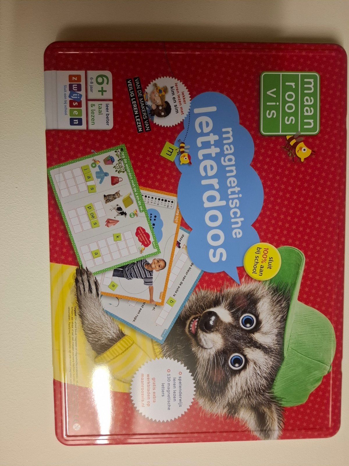 Maan Roos Vis Magnetische Letterdoos - Taal & Lezen, Ophalen of Verzenden, Zo goed als nieuw, Taal en Lezen
