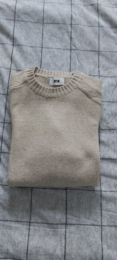 Pullover WE Maat M Beige Ronde hals., WE, Maat 48/50 (M), Beige, Ophalen of Verzenden