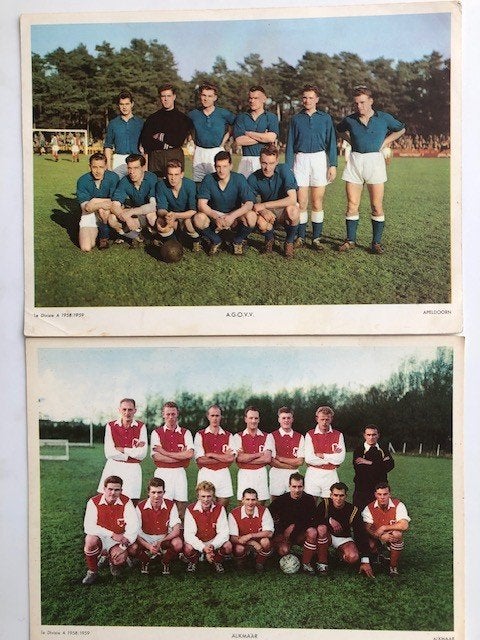 Voetbalplaten Elftalplaten AGOVV Alkmaar ESSO MVV Haarlem, Verzamelen, Ophalen of Verzenden, Zo goed als nieuw, Overige binnenlandse clubs