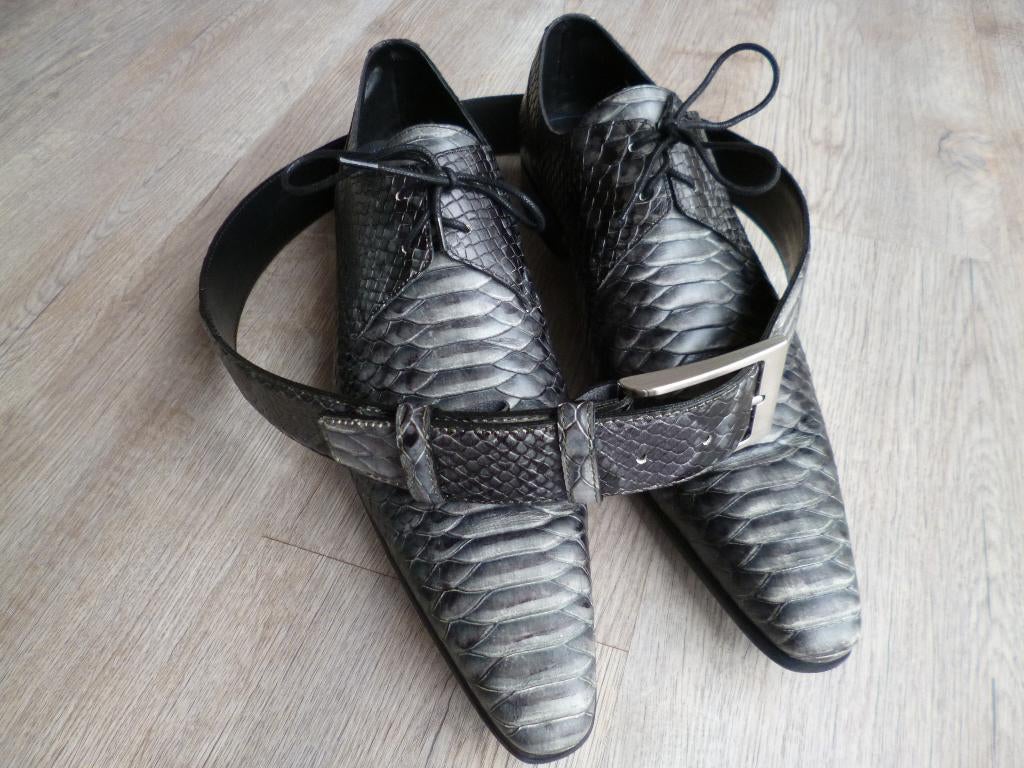 Prachtige mascolori schoenen, maat 46 + riem., Ophalen, Mascolori, Zo goed als nieuw, Veterschoenen