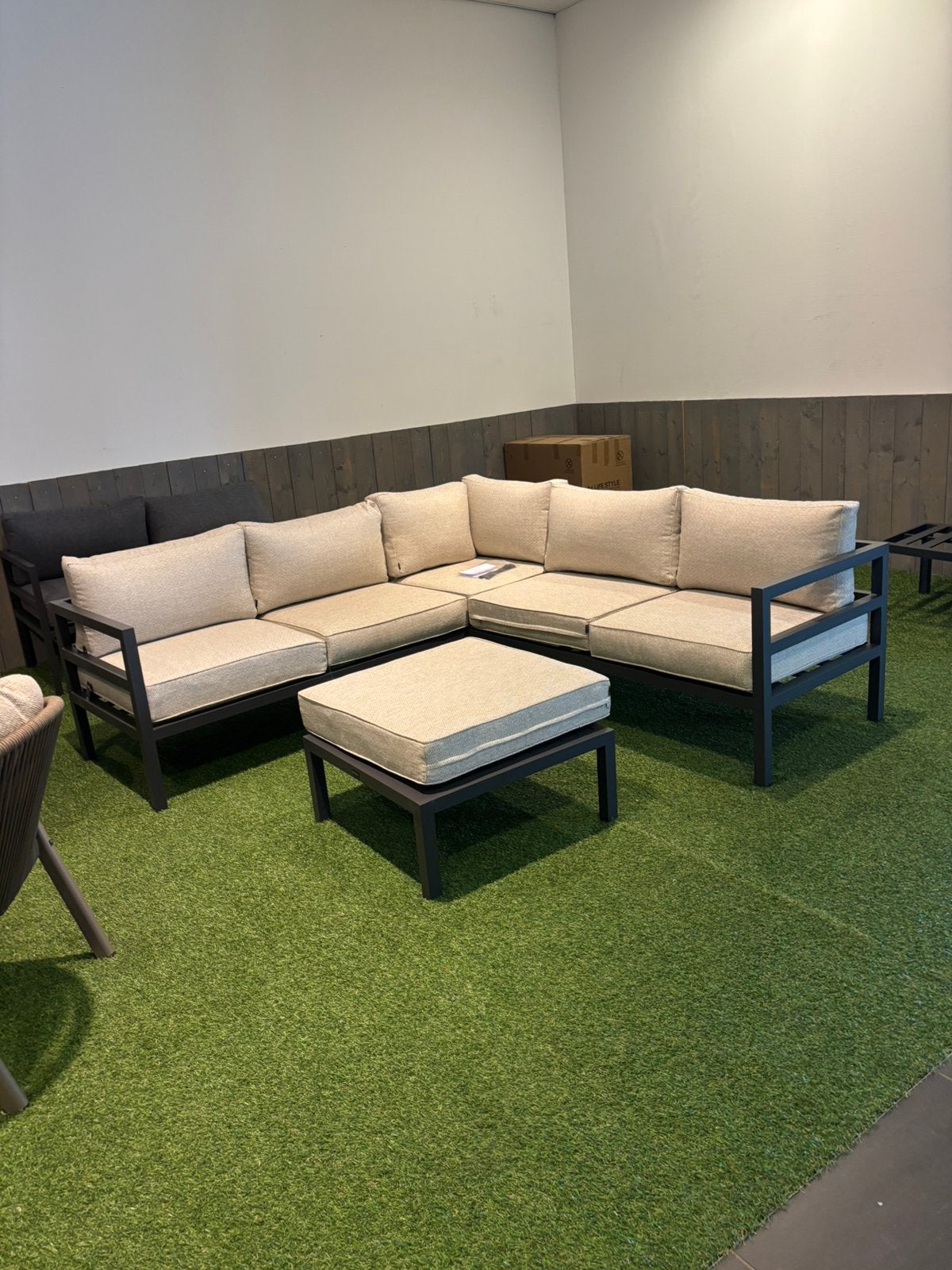 Loungeset, Ophalen, Aluminium, 5 zitplaatsen, Loungeset