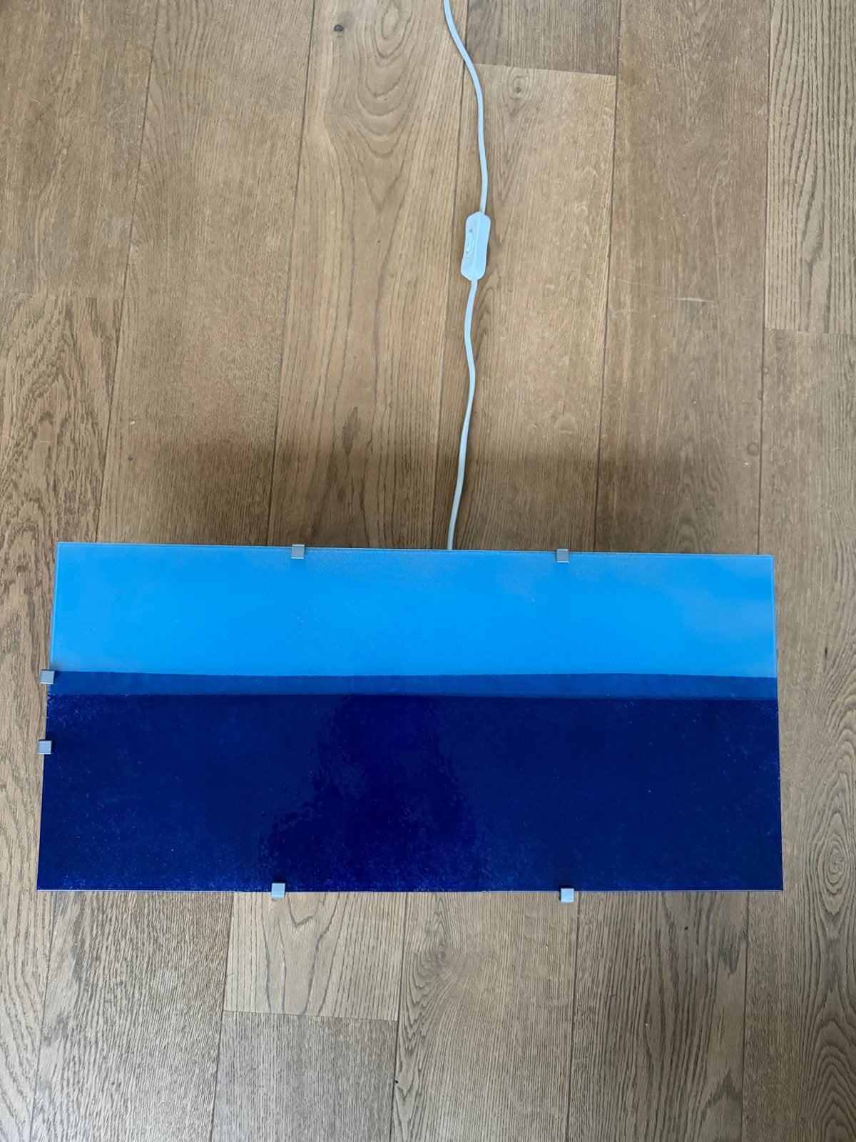 Vintage IKEA Gyllen wandlamp - Julia Treutiger - Blauw, IKEA, Ophalen of Verzenden, Glas, Met schakelaar