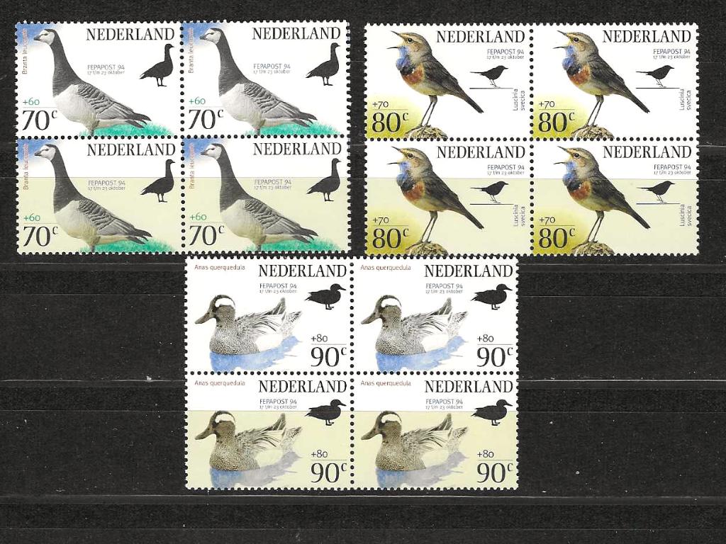 Nl 1598-1600 postfris blok van 4, Ophalen of Verzenden, Na 1940, Postfris