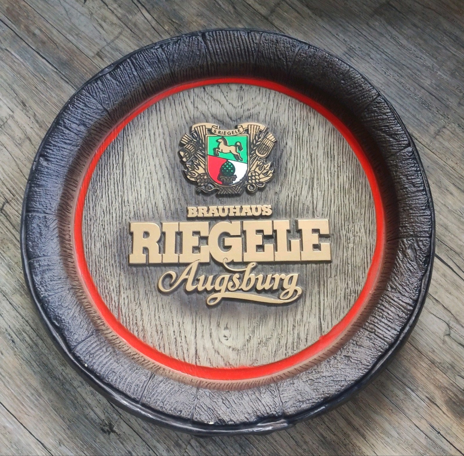 Riegele bier reclamebord, Verzamelen, Ophalen of Verzenden, Nieuw, Reclamebord, Plaat of Schild, Overige merken