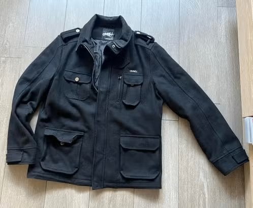ZGAN! O’Neill Heren mantel / peacoat jas, zwart, XL, €33,99!, Ophalen of Verzenden, Zo goed als nieuw, Maat 56/58 (XL), Zwart