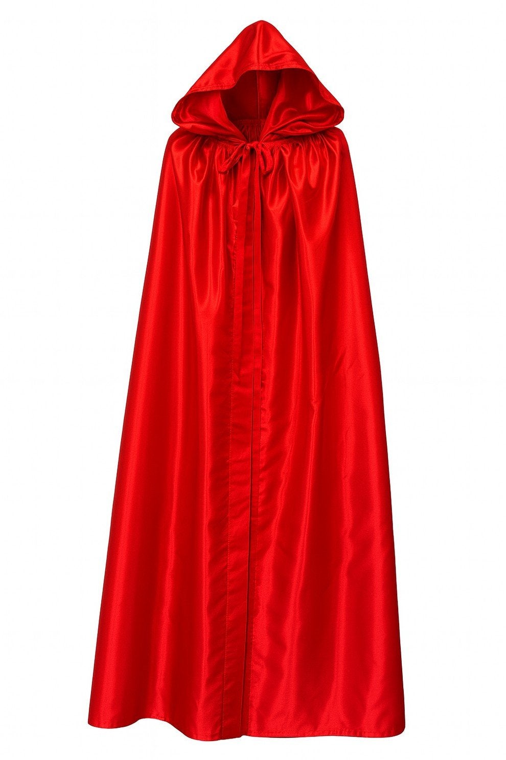 Venetiaanse rode satijnen cape met capuchon - Halloween, Ophalen of Verzenden, Nieuw, Halloween, Kleding