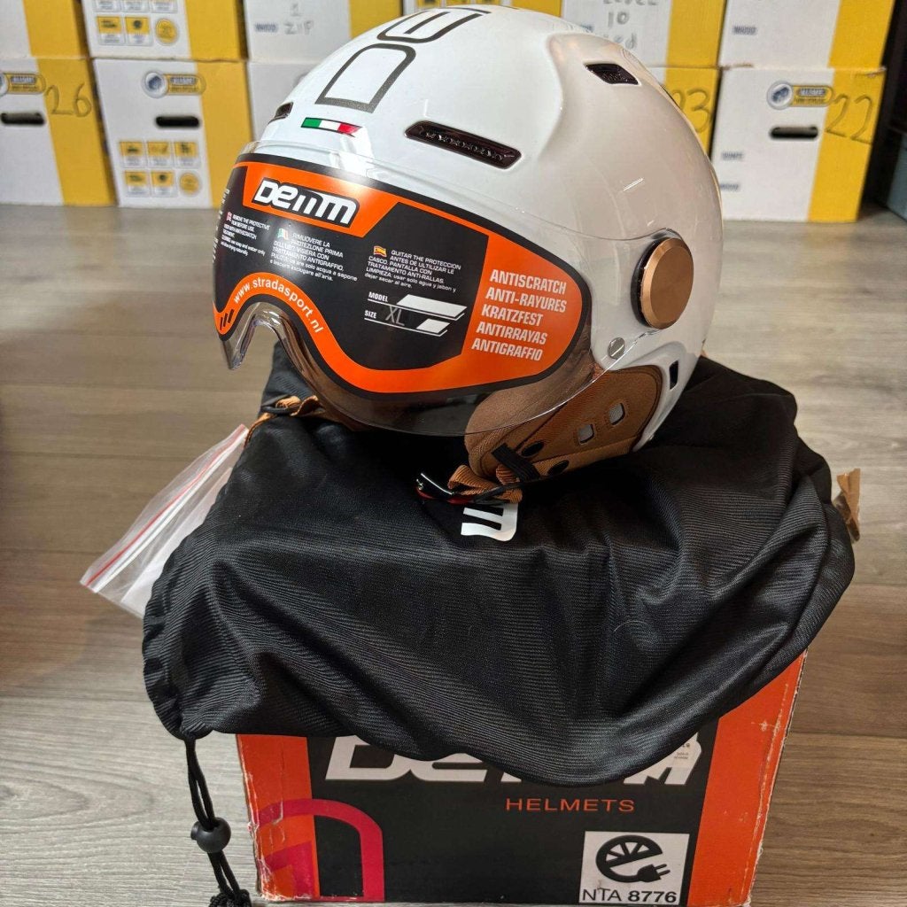 Demm snorscooter helm wit (Speed Pedelec) NIEUW!, Info@jynkx.com, Nieuw, Ophalen of Verzenden, Piazza 99