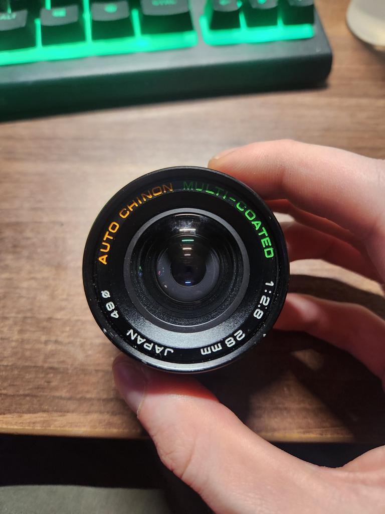 Chinon 28mm 1:2.8 lens, Ophalen, Groothoeklens