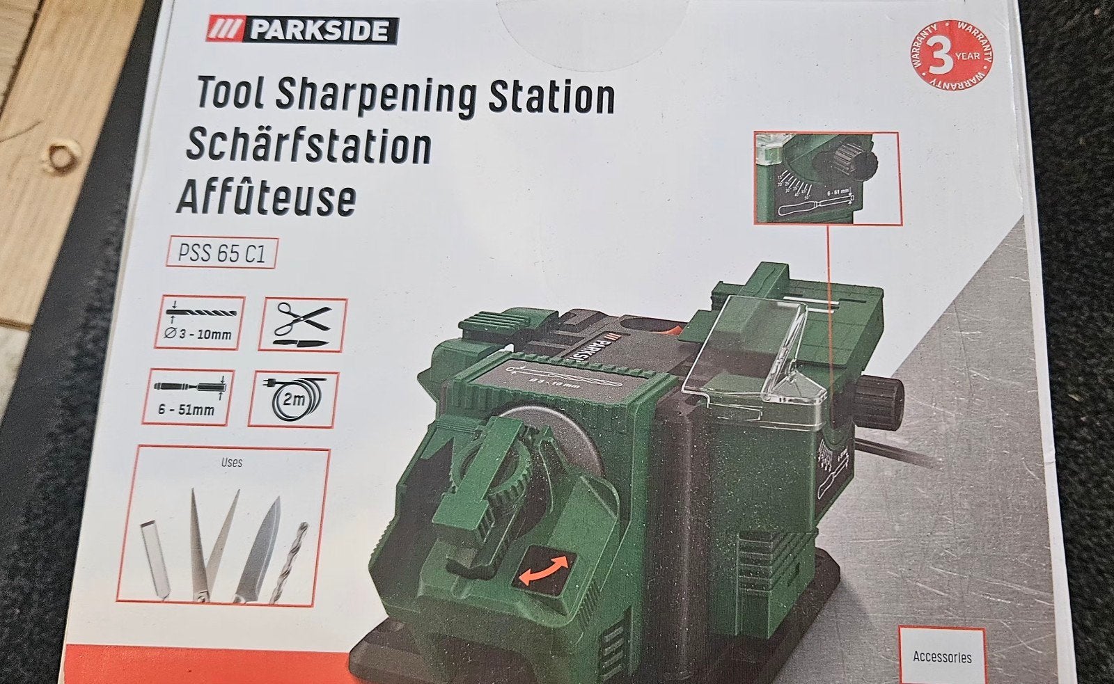 NIEUW Parkside SLIJPMACHINE in doos met Accessoires, Doe-het-zelf en Verbouw, Gereedschap | Slijpmachines, Ophalen of Verzenden