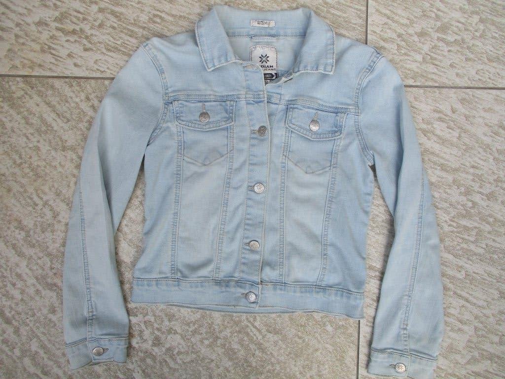 Spijkerjas blauw maat 152 Indian Blue Jeans jas, Meisje, Ophalen of Verzenden, Zo goed als nieuw, Indian Blue Jeans