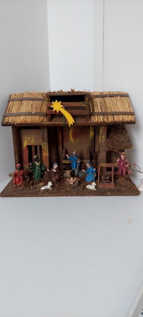 XXL Toffe Vintage kerst Kerststal  Jaren 70/80  Handgemaakt, Eu, Gebruikt, Eu, Ophalen of Verzenden