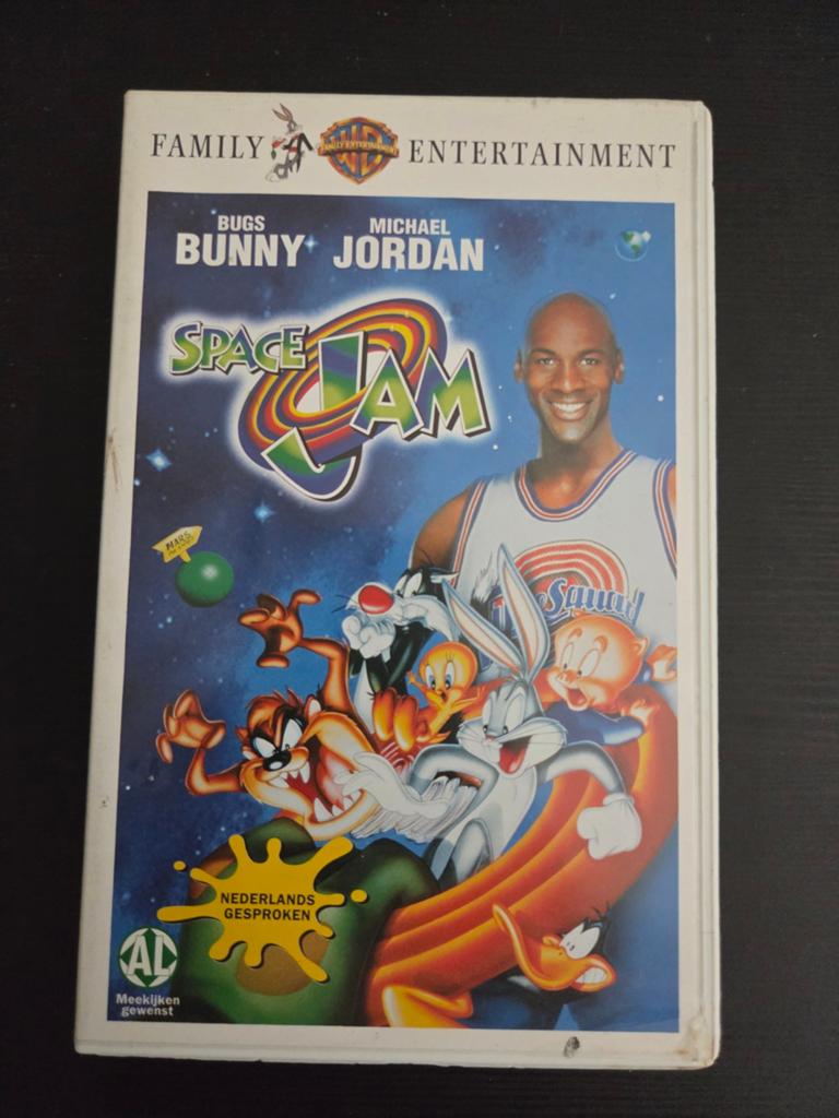 Space Jam VHS - Nederlands Gesproken (Michael Jordan), Cd's en Dvd's, VHS | Film, Gebruikt, Komedie, Alle leeftijden, Ophalen