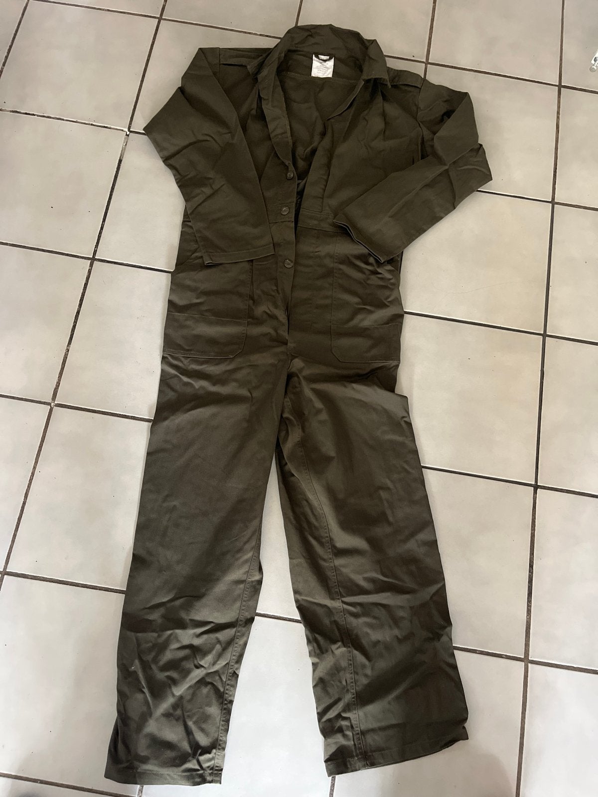Groene overall - Ministerie van Defensie maat 50, Ophalen of Verzenden, Landmacht, Nederland, Kleding of Schoenen