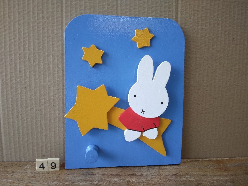 Kinderkapstok 49 Nijntje op ster, Kinderen en Baby's, Ophalen of Verzenden, Nieuw, Kapstokje