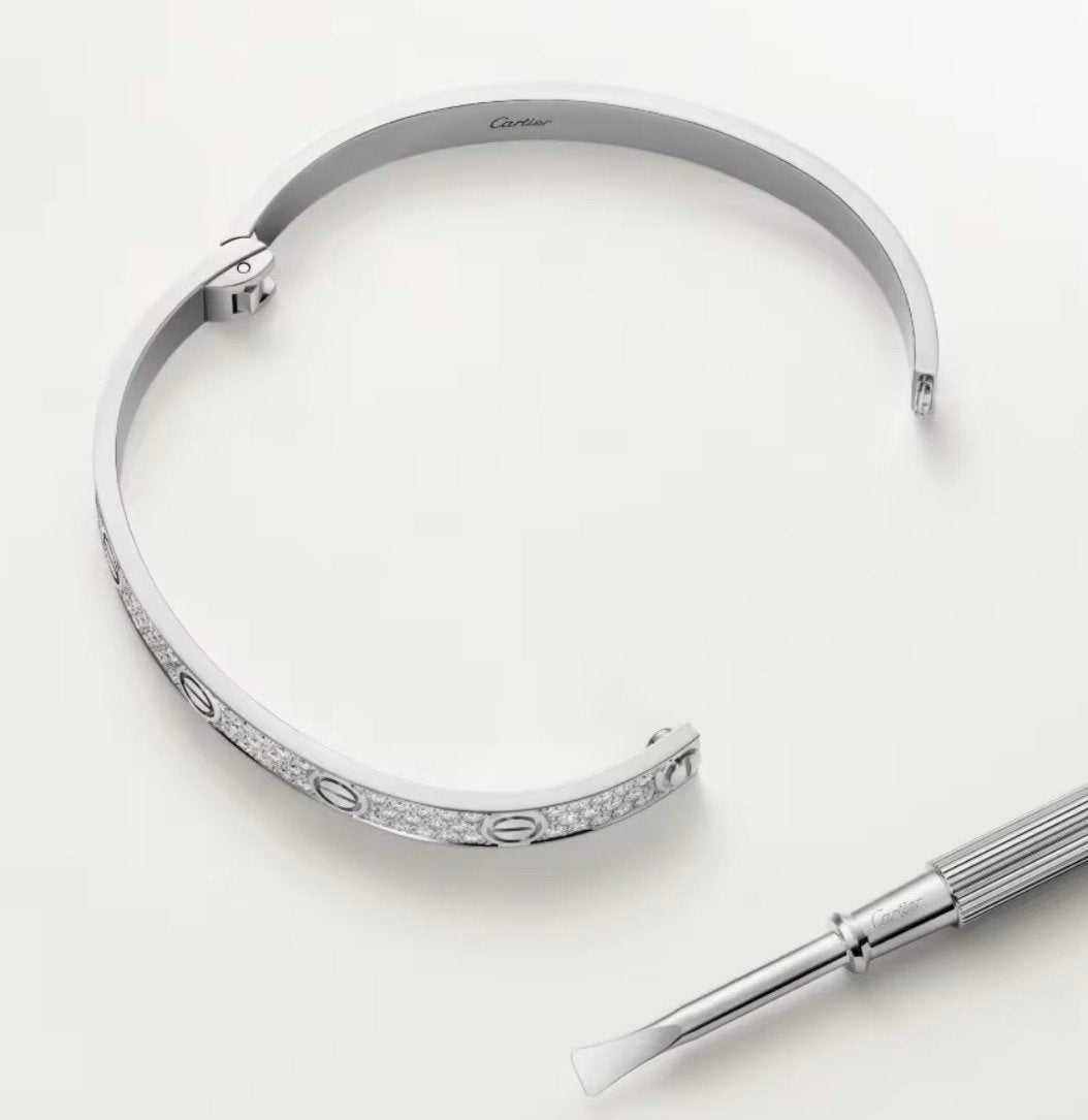 Cartier love armband maat 19 -18k met Diamanten - Antwerpen, Ophalen of Verzenden, Zo goed als nieuw, Goud, Met edelsteen