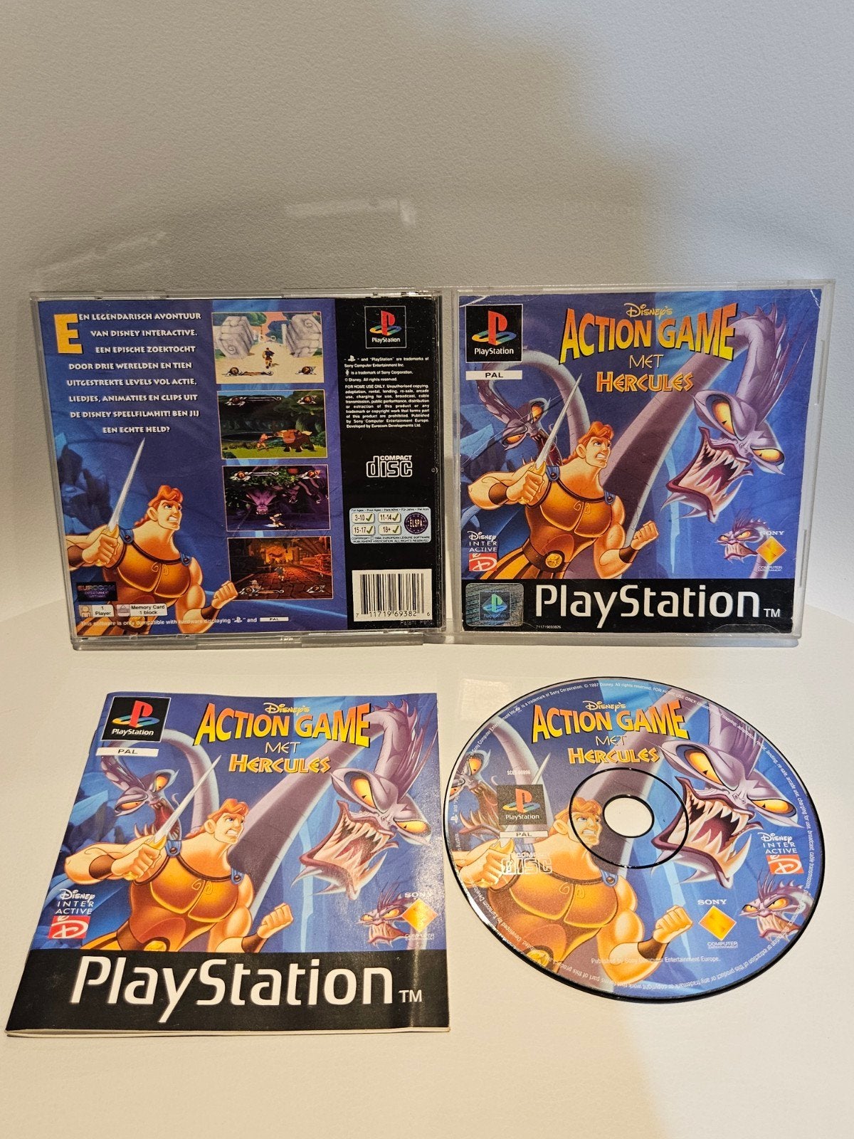 Disneys Action Game met Hercules PS1, 1 speler, Ophalen of Verzenden, Vanaf 3 jaar