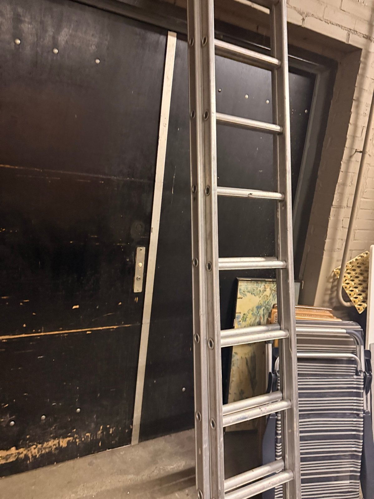 Aluminium Schuifladder - Centrum Ladders Holland, Doe-het-zelf en Verbouw, Ophalen, Gebruikt, Ladder, Opvouwbaar of Inschuifbaar