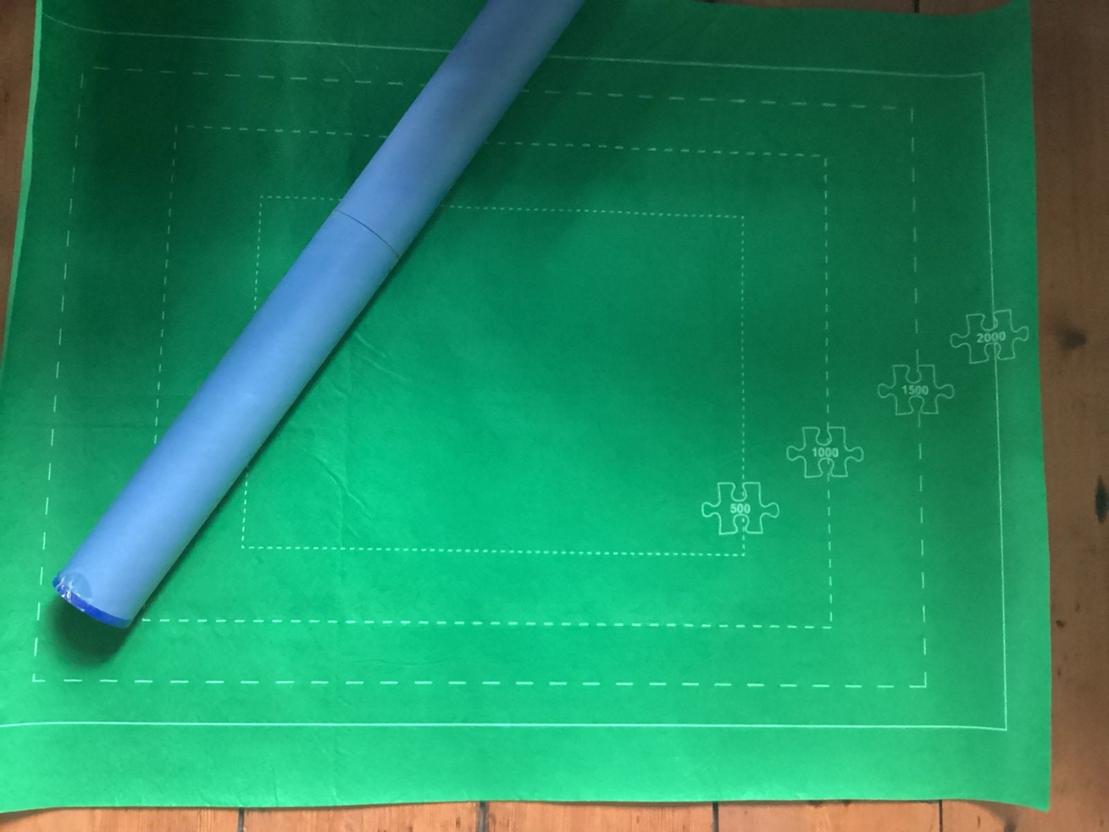 Grote puzzelmat in koker voor puzzels tot 2000 stukjes, Ophalen of Verzenden, Meer dan 1500 stukjes, Gebruikt, Legpuzzel