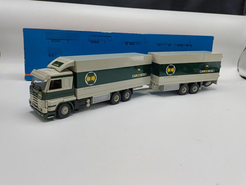 Tekno Scania 143 streamline combi Cargobos, Ophalen of Verzenden, Zo goed als nieuw, Bus of Vrachtwagen, Tekno