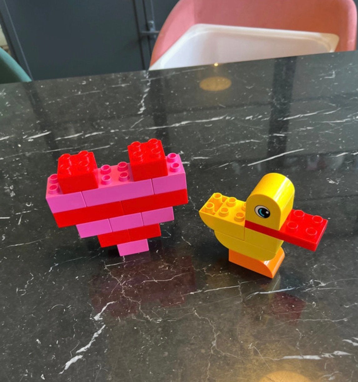 Lego Duplo eend en hart, Kinderen en Baby's, Ophalen of Verzenden, Zo goed als nieuw, Duplo