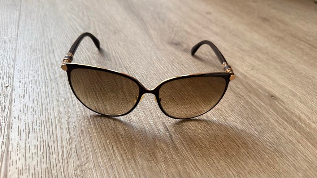 Jimmy Choo zonnebril, Sieraden, Tassen en Uiterlijk, Zonnebrillen en Brillen | Dames, Overige merken, Gebruikt, Zonnebril, Bruin
