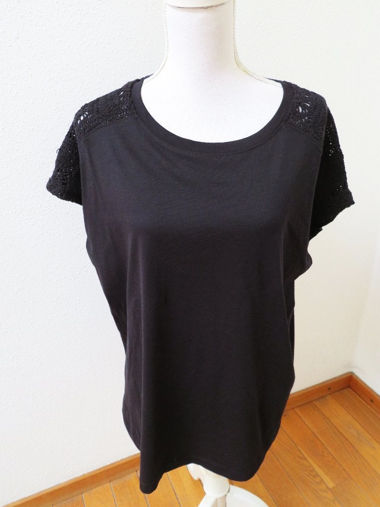 F65 S.OLIVER shirt aparte mouw zwart maat 42, Kleding | Dames, Zwart, Maat 42/44 (L), Ophalen of Verzenden, Zo goed als nieuw