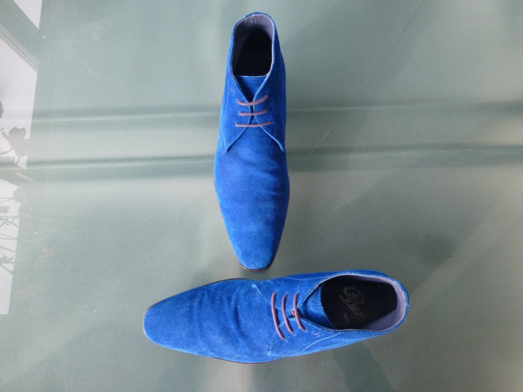 Greve. Suede. Maat 6,5 (40,5), Blauw, Boots, Ophalen of Verzenden, Zo goed als nieuw
