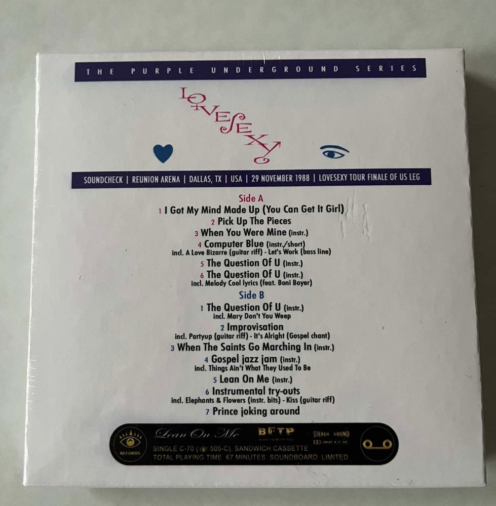 Prince - Lovesexy Soundcheck (Music Cassette) Tape Edition, Live-album, Bonusmateriaal, Nieuw in verpakking, Verzenden